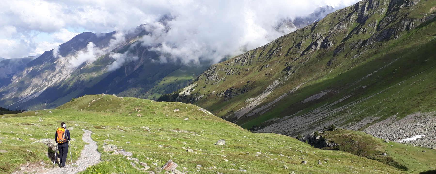 Weg von der Kesch-Hütte nach Chants