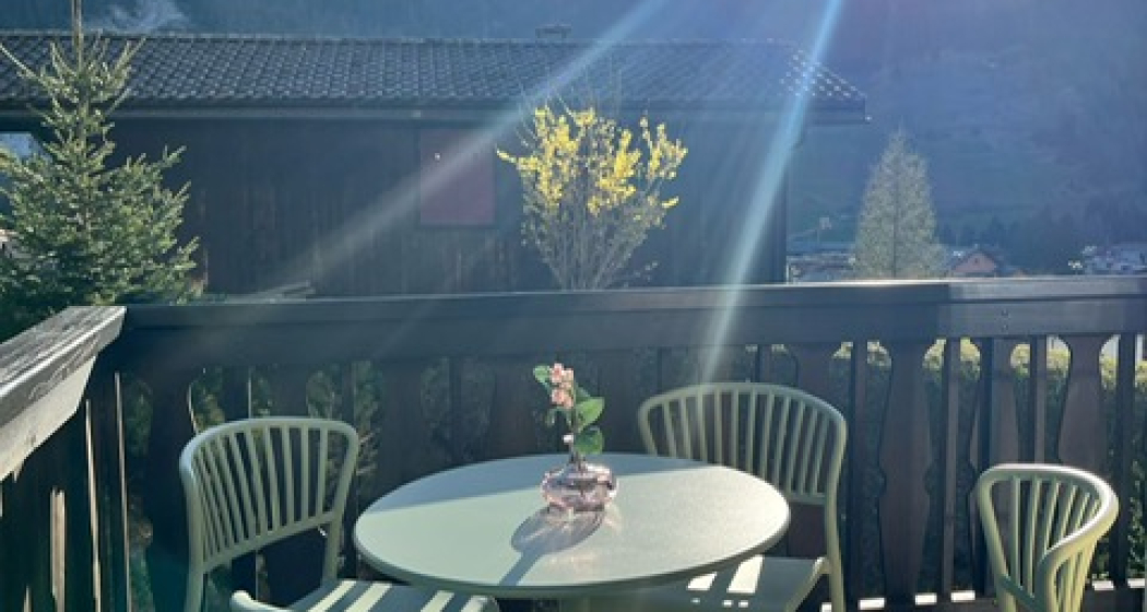 Verweilen auf dem grossen Balkon mit traumhafter Aussicht Verweilen auf dem grossen Balkon mit traumhafter Aussicht