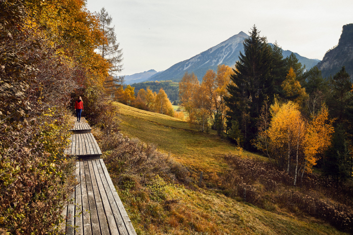 Wasserweg ansaina im Herbst, oberhalb von Alvaneu Bad © Giglio Pasqua