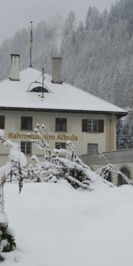 Schlecht Wetter Bahnmuseum Albula