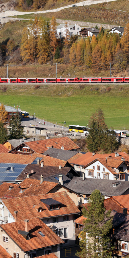 Weltrekordversuch RhB, Zug in Bergün (C: Philipp Schmidli)