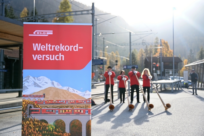 Weltrekordversuch, Alphörer (C:RhB) Weltrekordversuch, Alphörer (C:RhB)