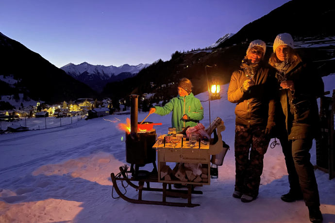 Fondueschlitten A biz stinka muess es!