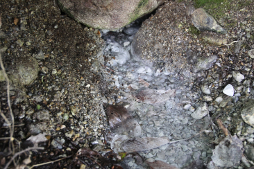 Schwefelige Wasserquellen auf dem Wasserweg